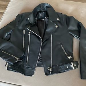 ZARA Black Faux Jacket size S